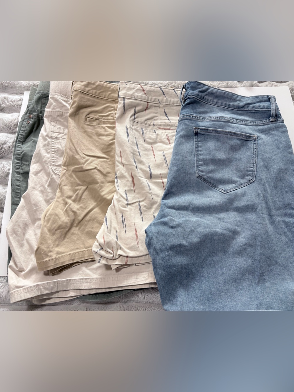 Size 20 women’s Casual Shorts & Jeans Bundle - Light Blue, Khaki, Cream, Olive